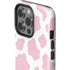 Pink Cow Print iPhone 15 Pro Impact Case